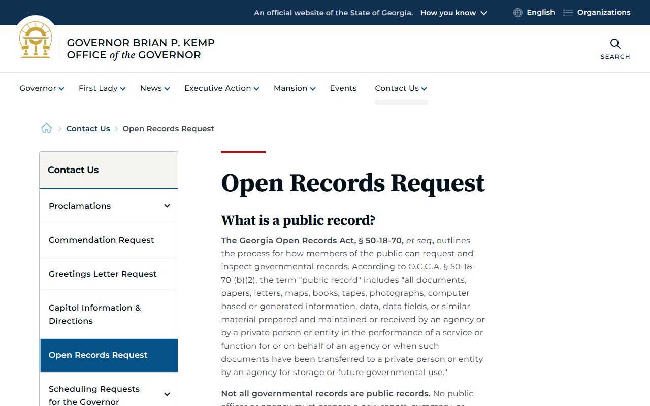 Tattnall County Clerk of Superior Court Georgia open records reference