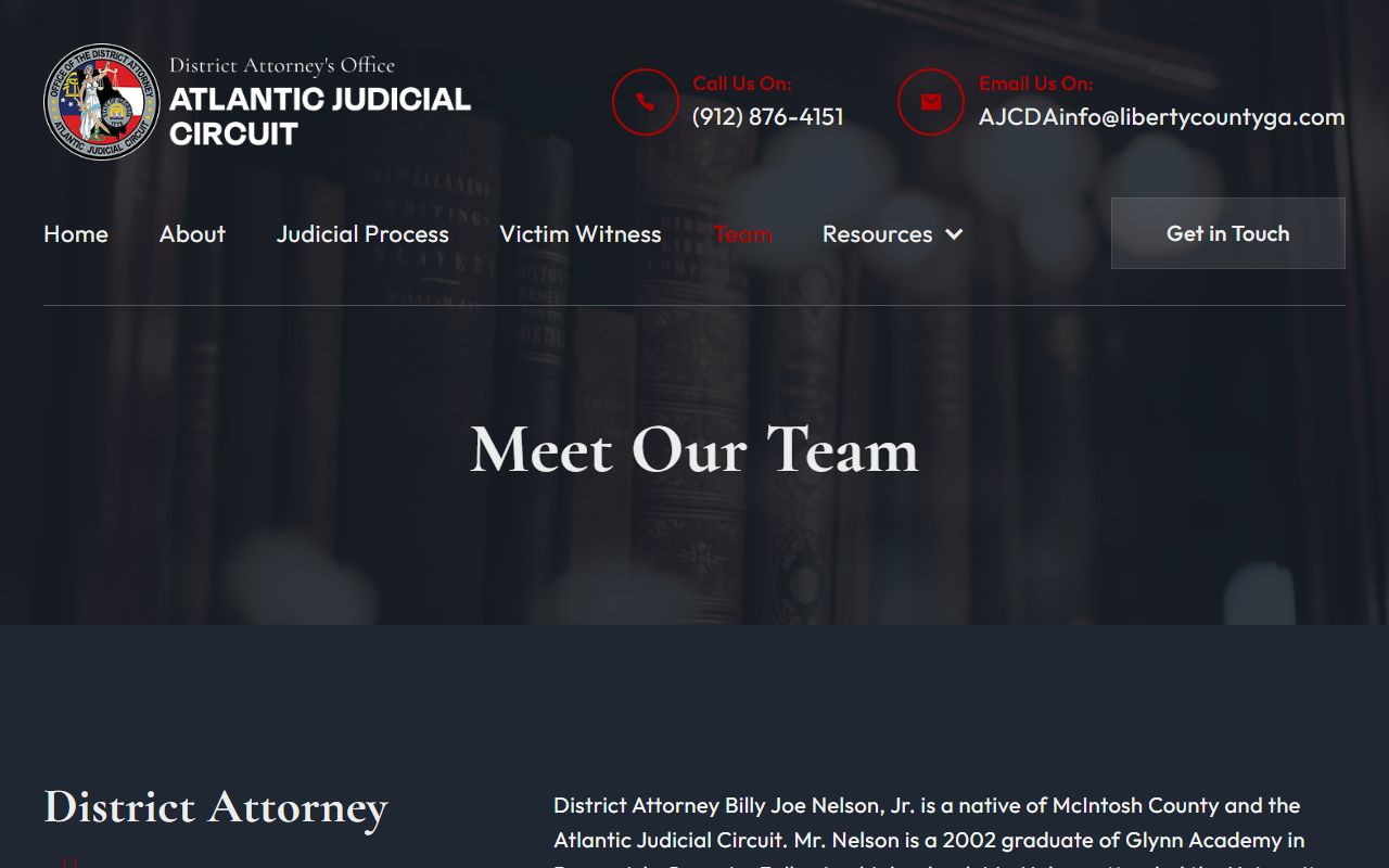 Tattnall County criminal court records District Attorney team page