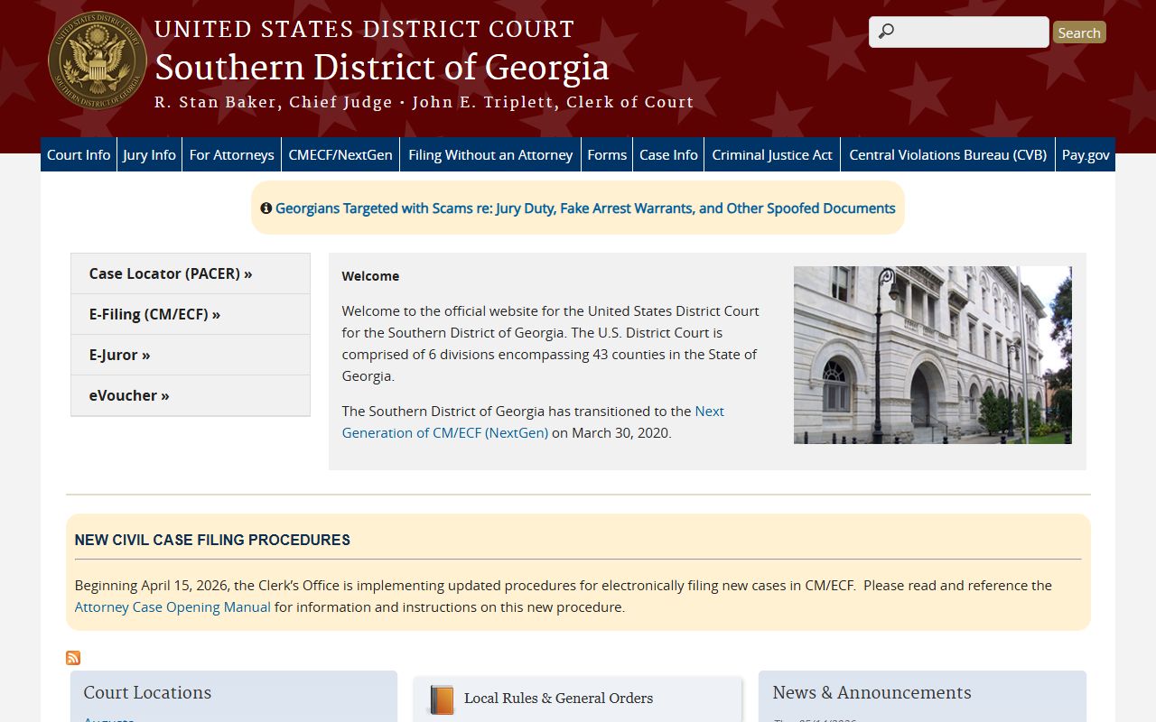Tattnall County Superior Court federal district court distinction