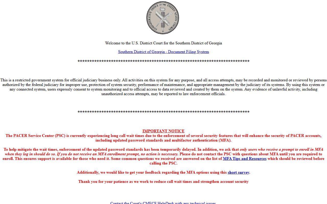 Tattnall County probate records federal CM ECF reference