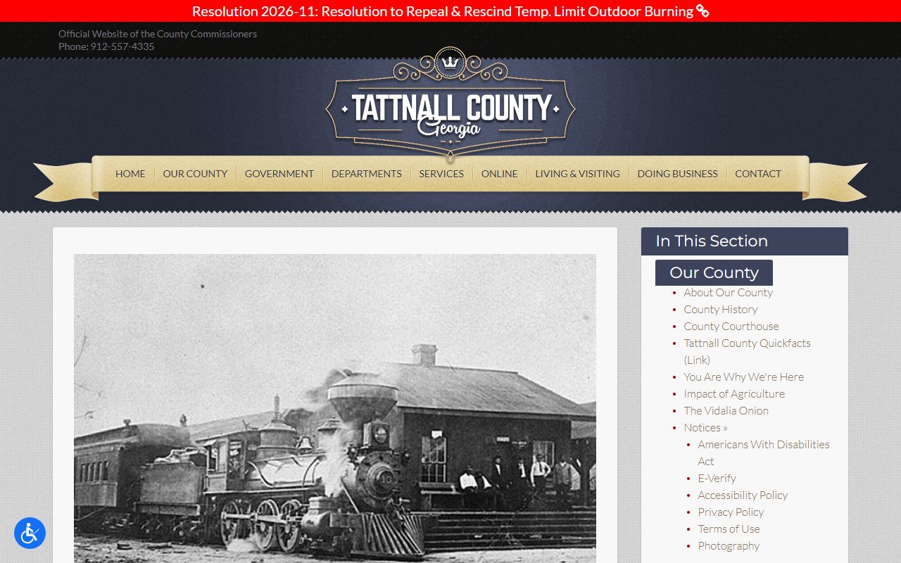 Tattnall County court records county history page