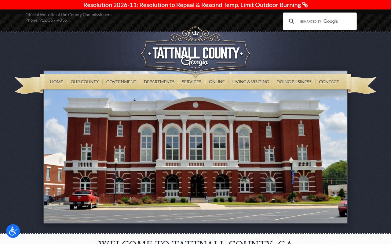 Tattnall County court records official county homepage