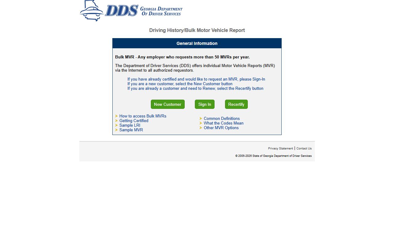 Tattnall County traffic court records DDS online MVR portal